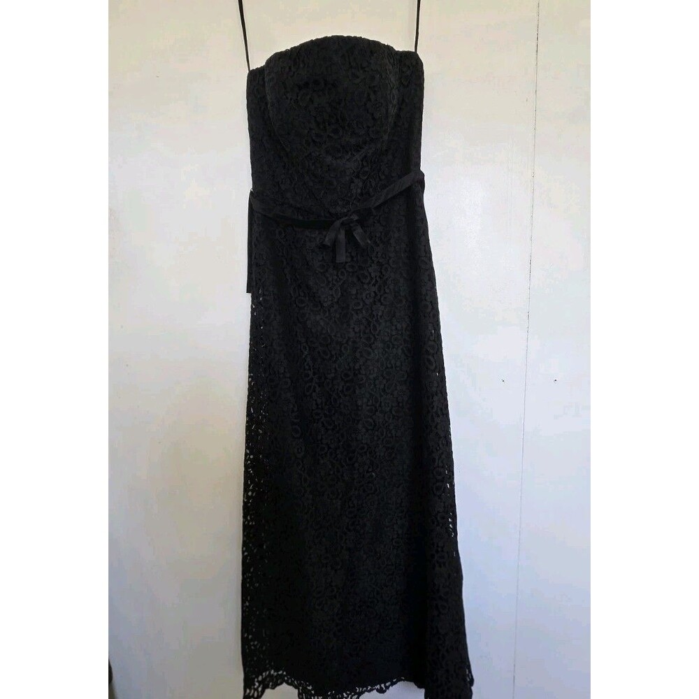 VTG Dessy‎ Creations Dress Womens 8 Black Whimsygoth Fairy Grunge Goth Formal
